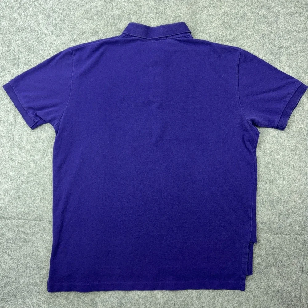 Polo Ralph Lauren Shirt Mens XL Purple Classic Fit Pique Cotton Polo 90s
